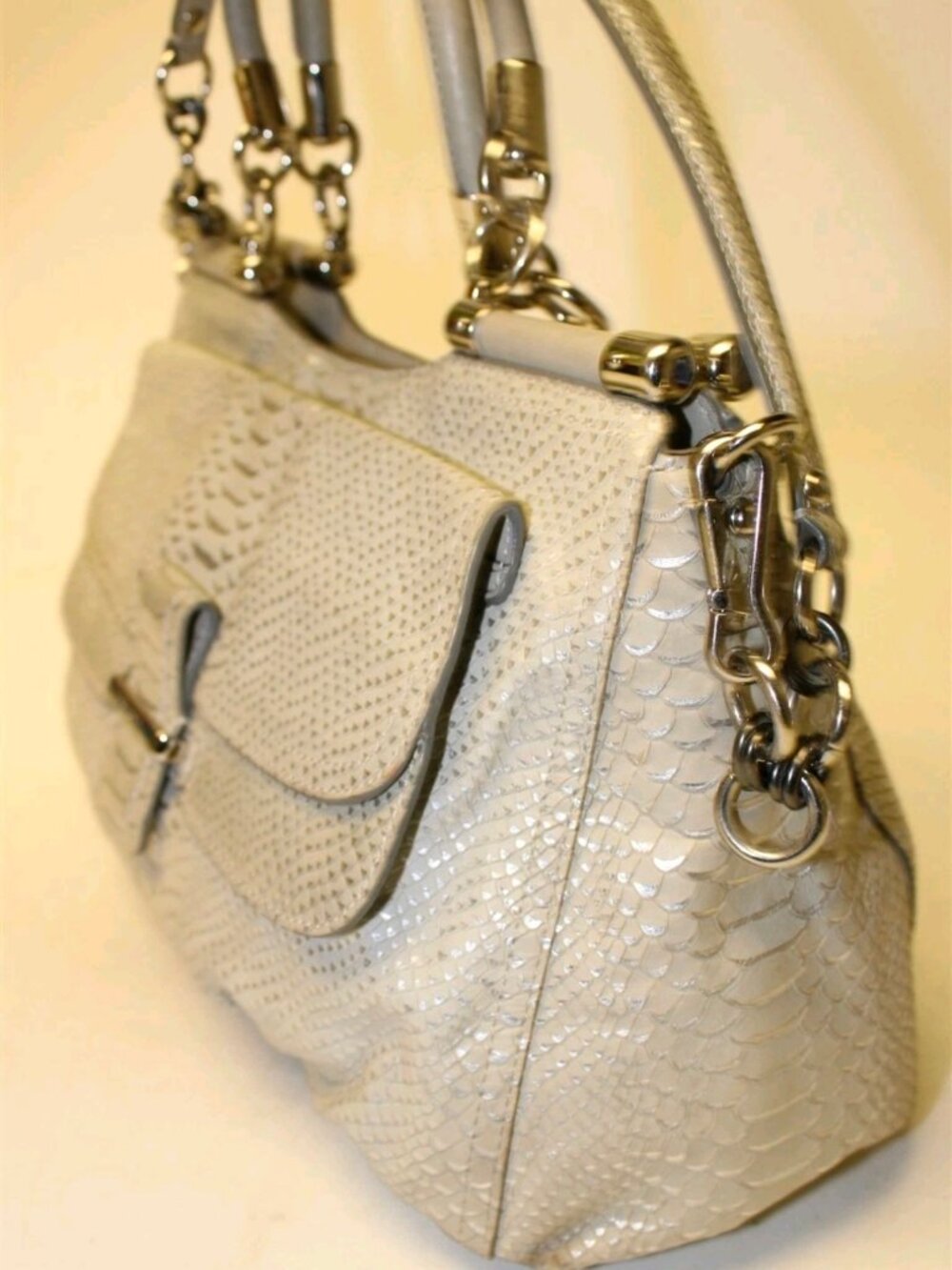 Coach RARE Madison Pinnacle Embossed Python Eva Shoulder Bag - Picture 12 of 16